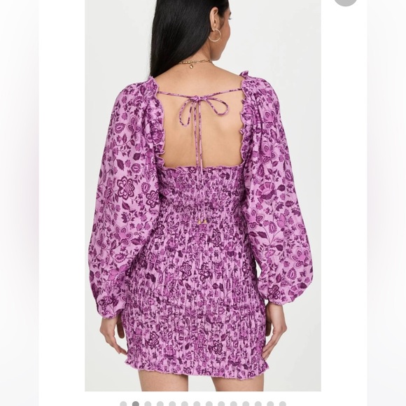 Free People Smoke It To Me Rushed mini floral dress - Picture 3 of 9